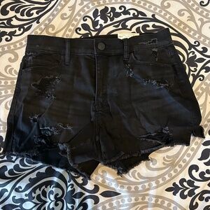 SO Size 11 Black Distressed Shorts